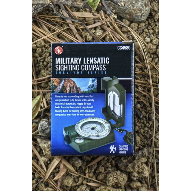 Military Compass Lensatic observation Multifonctionnel fluorescent étanche et secoue